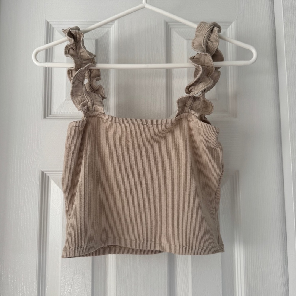 Zara Tan Crop Top
